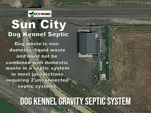 Dog Kennel Gravity Septic System