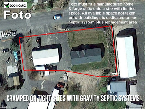 Cramped Or Tight Sites With Gravity Septic